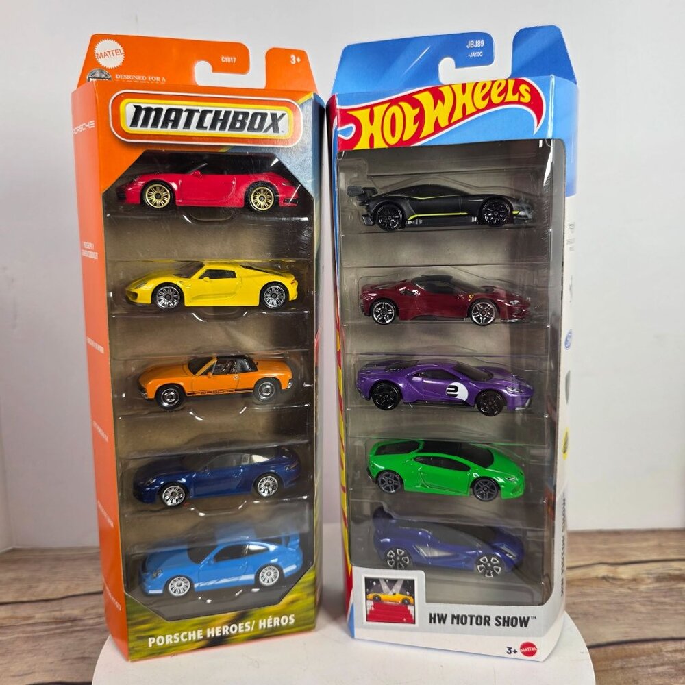Matchbox & Hot Wheels Diecast Car Set- Porsche Heros & Motor Show